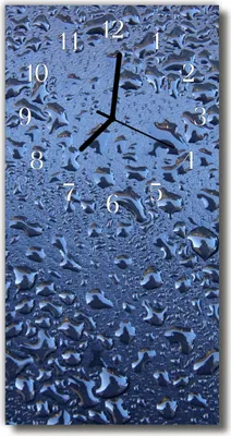 Immagine prodotto di Orologio da parete Tulup in vetro, orologio da cucina, vetro vero, 30x60 cm, vetro bagnato, blu