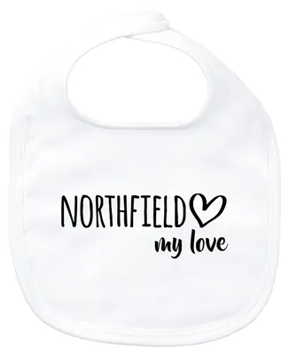 Produktbild von Huuraa Baby Lätzchen Northfield my love White Klettverschluss  Baumwolle Latz Geschenkidee