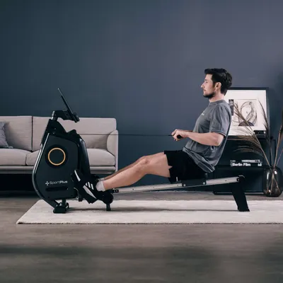 Produktbild von SportPlus I Rudergerät I Rudermaschine klappbar, Heimtrainer mit App-Steuerung, leises Magnetbremssystem, power rower pro, SP-MR-1400-B-iE