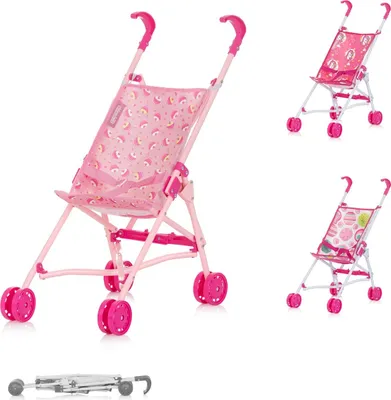 Produktbild von Chipolino Puppenbuggy Lily klappbar, Doppelräder, ab 3 Jahren, Schiebehöhe 57 cm rosa