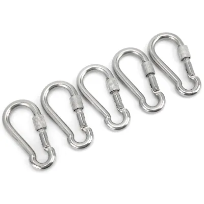 Produktbild von Verriegelungskarabiner,Karabinerhaken,Karabinerhaken mit Federkraft,Karabinerhaken mit Schraubverschluss,Karabinerhaken mit Mutternverschluss