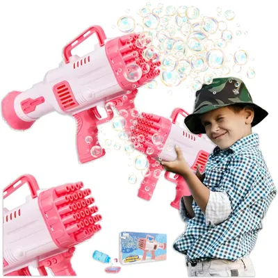 Obrázok produktu pre PIŠTOĽ NA MYDLOVÉ BUBLINY BAZUKA ružová 32