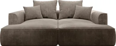 Produktbild von Sofa 3-Sitzer - tiefe Komfortsitzfläche - Cord - Taupe - PINETA