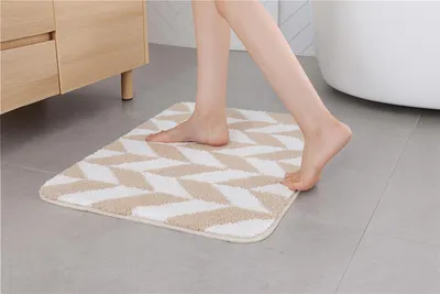 Obrázek produktu pro Podložka do koupelny z mikrovlákna, rozměry 45 x 75 cm, s protiskluzovou gumovou spodní stranou