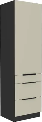 Produktbild von Kondela Lebensmittelschrank Araka 60 DKS-210 3S1F - Kaschmir / Schwarz