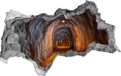 Produktbild von Selbstklebender Loch-3D-Aufkleber 95x73 cm U-Bahn-Tunnel