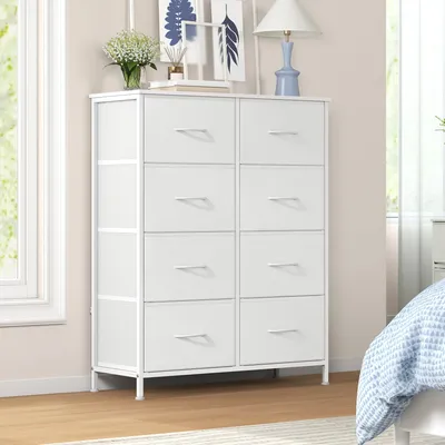 Produktbild von SONGMICS Kommode, Schrank, 8 Stoffschubladen, für Schlafzimmer, Flur, Wohnzimmer, weiß