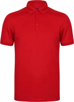 Produktbild von Henbury H460 | Herren Stretch Polo Shirt + Wick Finish - Farbe: Red - Größe: S