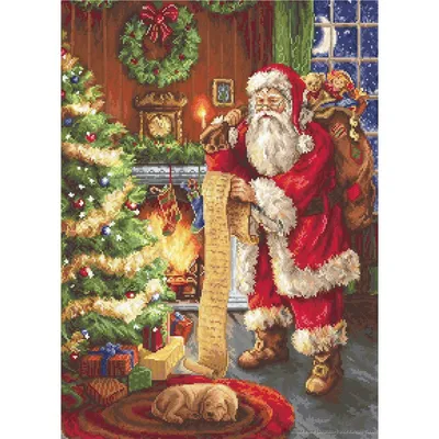 Produktbild von Luca-S Kreuzstich Set "Weihnachtsmann IV", Zählmuster, 30x41cm