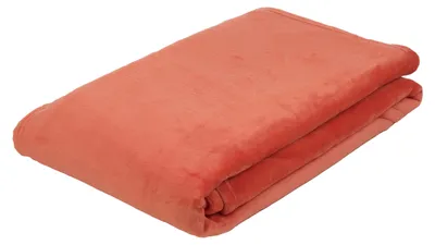 Produktbild von GÖZZE Premium Memphis Wohndecke daunenweiche federleichte Mikrofaser-Kuscheldecke mit samtigem Hautgefühl Karminrot 180 x 220 cm