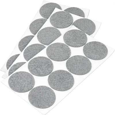 Produktbild von Adsamm® | 24 x selbstklebende Filzgleiter / Grau / Ø 60 mm / rund / Möbelgleiter aus Filz mit 3.5 mm Stärke