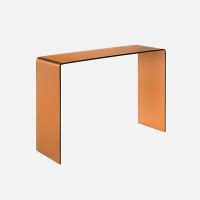 A console table on a plain background.