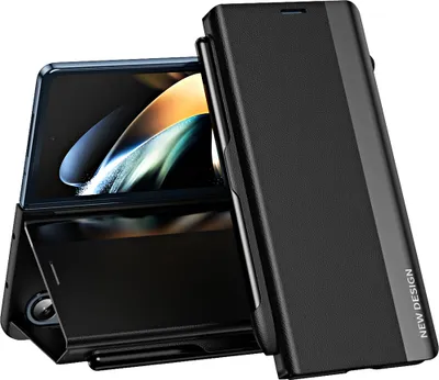 Immagine prodotto di Samsung Galaxy Z Fold3 Custodia, Custodia magnetica in Finto cuoio con funzione stand per Samsung Galaxy Z Fold 4 5G nero