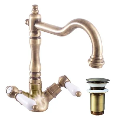 Immagine prodotto di Slezák-RAV Miscelatore per lavabo Slezák RAV Morava Retro MK521/8SM Colore: ottone vecchio, Dimensione: 1/2''
