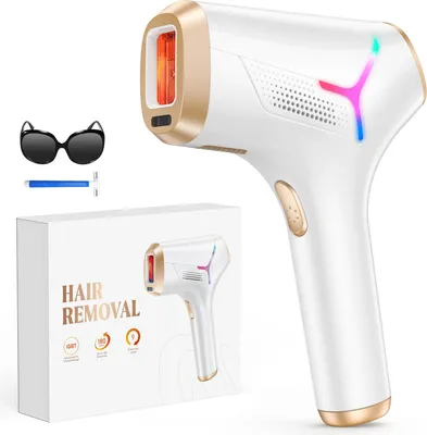 Immagine prodotto di Dispositivo di depilazione laser Ipl, 9 livelli di energia, trattamento praticamente indolore, bianco
