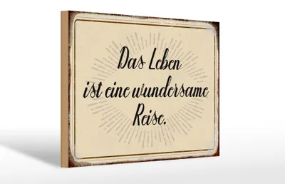 Produktbild von Holzschild Spruch 30x20cm das Leben ist wundersame Reise