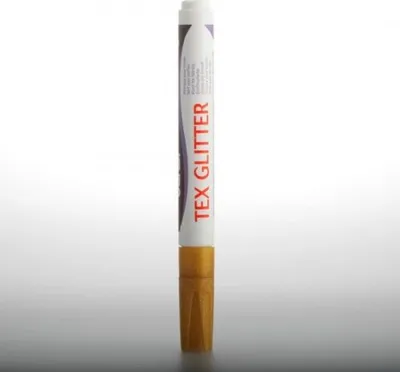 Obrázek produktu pro TEX GLITTER fixa na textil - Zlatá 6 ml