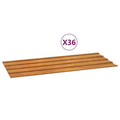 Immagine prodotto di Pannelli per tetto 36 pz. Arrugginito 100x44 cm Acciaio corten