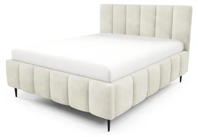 Obrázek produktu pro Čalouněná postel s úložným prostorem Nerom Lněná béžová 140 × 200 cm