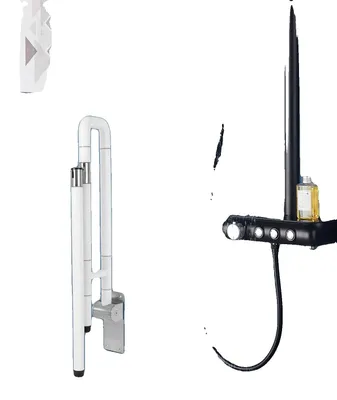 Image de Barre d'appui de sécurité pour toilettes, modèle pliable, main courante antidérapante, BLANC
