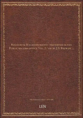 Obrázok produktu pre Registrum Malmesburiense – Zväzok 2