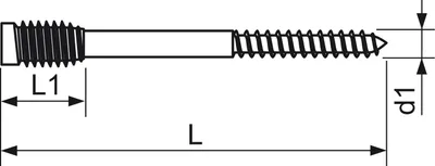 Produktbild von Distanzschrauben 6x10x100 mm Justierschrauben Torx 25 Holzschrauben verzinkt