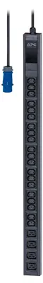 Produktbild von APC Easy Rack PDU, Basic, Null HE, 1-phasig, 3.7kW, 230V, 16A, 20 C13 und 4 C19 Ausgänge, IEC60309 2P+E Eingang, Standard, 0U, Einphasig, Senkrecht, Aluminium, Schwarz