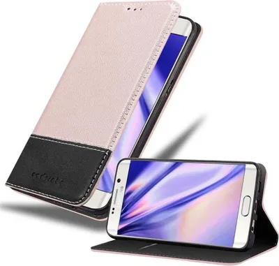 Zdjęcie produktu dla Etui Cadorabo do Samsung Galaxy S6 EDGE PLUS w kolorze różowym Etui SHANDY Etui Book Case imitacja skóry