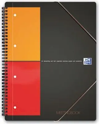 Produktbild von Oxford Meetingbook, Orange, 160 Blätter, Liniertes Papier