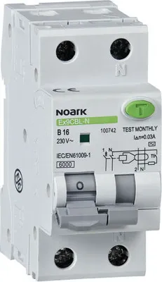Zdjęcie produktu dla Wyłączniki różnicowoprądowe Ex9BL-N 1P+N B20 30mA 107623 NOARK