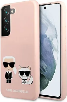 Zdjęcie produktu dla Karl Lagerfeld Klhcs22Msskci S22+ S906 Hardcase Jasno Różowy/Light Pink Silicone Ikonik Karl & Choupette