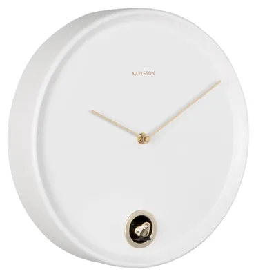 Produktbild von Karlsson - Wanduhr Esencia Cuckoo - Weiß - Ø30cm