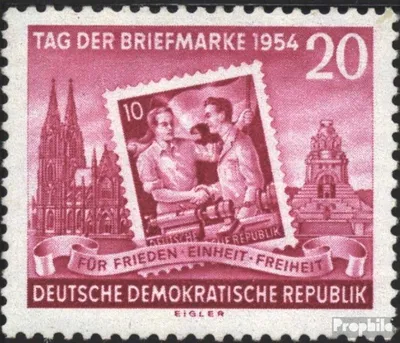 Produktbild von Briefmarken DDR 1954 Mi 445A (kompl.Ausg.) postfrisch Tag der Briefmarke