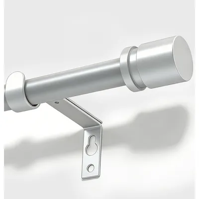 Productafbeelding van Gordijnroede - Uittrekbaar - Voor wandmontage - 16 mm diameter - 63-103 cm - Zilver