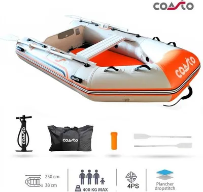 Produktbild von COASTO Schlauchboot mit Dropstitch Boden Dingi Beiboot Motorboot Ruderboot 250cm