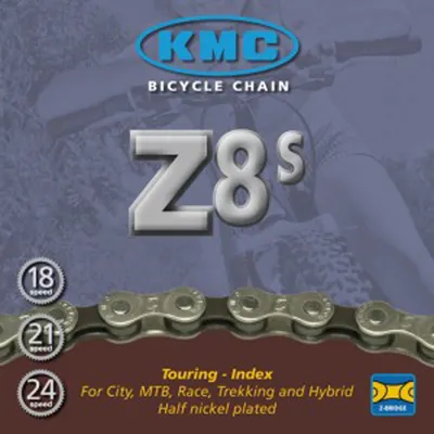 Produktbild von KMC Kette Z8s 6+7+8-fach 7,1 mm silber/braun
