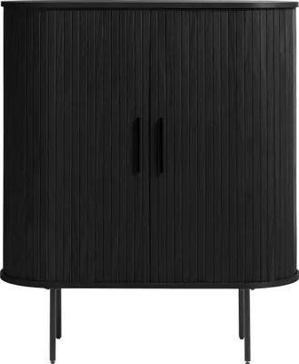 Obrázok produktu pre Highboard >Nerja< in Schwarz  - 100x118x45 (BxHxT)