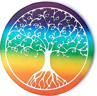 Produktbild von Selenit-Untersetzer Baum des Lebens – 2er-Set – 95 g