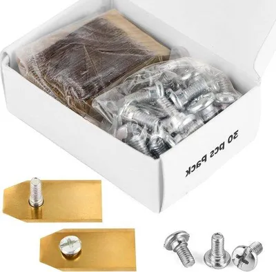 Image de Lot de 30 lames universelles à visser pour toutes les tondeuses à gazon - pour Gardena Yardforce - Pièces de rechange pour tondeuses à gazon - Or