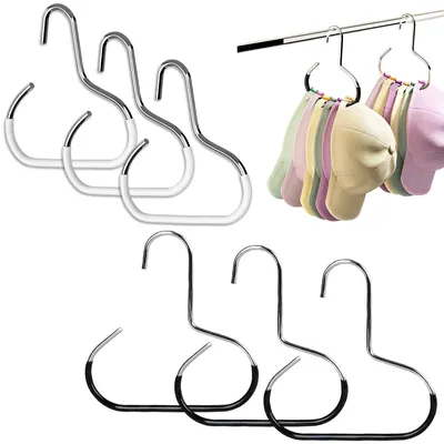 Huthalter-Set 6er (3 schwarz + 3 weiß), 14 x 15 cm