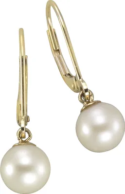 Produktbild von F Ohrhänger 375 Gold Perlen weiß 7-7,5mm