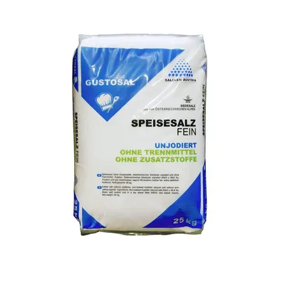 Produktbild von Gustosal Siede-Speisesalz – fein – ohne Trennmittel im 25kg Sack
