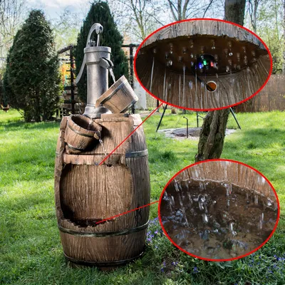 Produktbild von Köhko® Gartenbrunnen mit Regenfalleffekt Dölitz 13014 Springbrunnen Wasserspiel