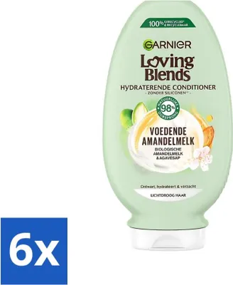 Productafbeelding van Garnier Loving Blends Voedende Conditioner met Amandelmelk, 250 ml - Voordeelverpakking - 6 stuks