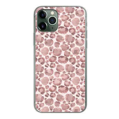 Produktbild von MuchoWow® Handyhülle Schutzhülle Hülle für iPhone 11 Pro Pantherdruck - Rosa - Pastell - Luxus Silikon Softcase Handy Hülle - Handy