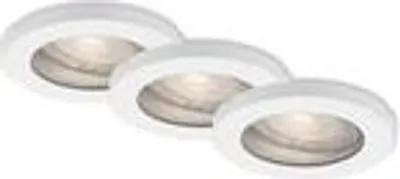 Produktbild von LED Einbauleuchten 3er Set GU10 IP65 5 W weiß Metall-Kunststoff Briloner