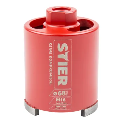 Produktbild von STIER Dosensenker Universal DAS System für Staubabsaugung M16 ,68 mm, Dosenbohrer, Bohrkrone für Steckdose, Kernbohrer