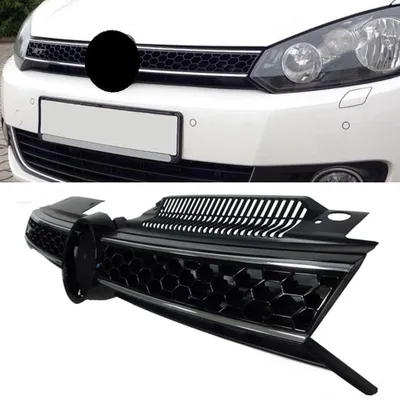 Kühlergrill Sport Grill Waben Chrom für VW Golf 6 Grill im GTD Style 2008-2013 – Produktansicht