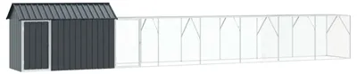 Obrázek produktu pro vidaXL Klec pro ptáky antracitová 821,5 x 111 x 142 cm Pozinkovaná ocel