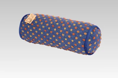 Produktbild von Nackenrolle Wolle blau 42 x 14 cm blau 42 cm x 14 cm